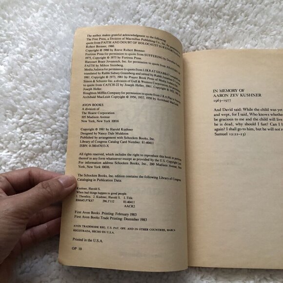 When Bad Things Happen to Good People by Harold S. Kushner 1983 Paperback - Picture 4 of 9